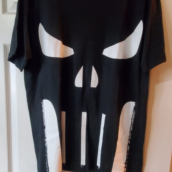 Mens Vintage Marvel Punisher Big Print Logo T-shirt Mad Engine Large - Picture 2 of 10